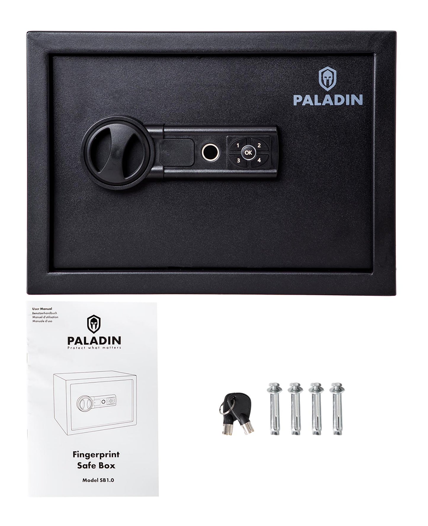 Paladin Möbeltresor – Biometrisch, Stahl, Schwarz, LED-Beleuchtung