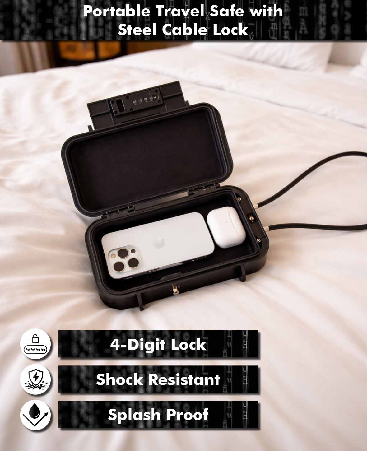 Paladin Mini Safe with Combination Lock – Travel Safe for Valuables