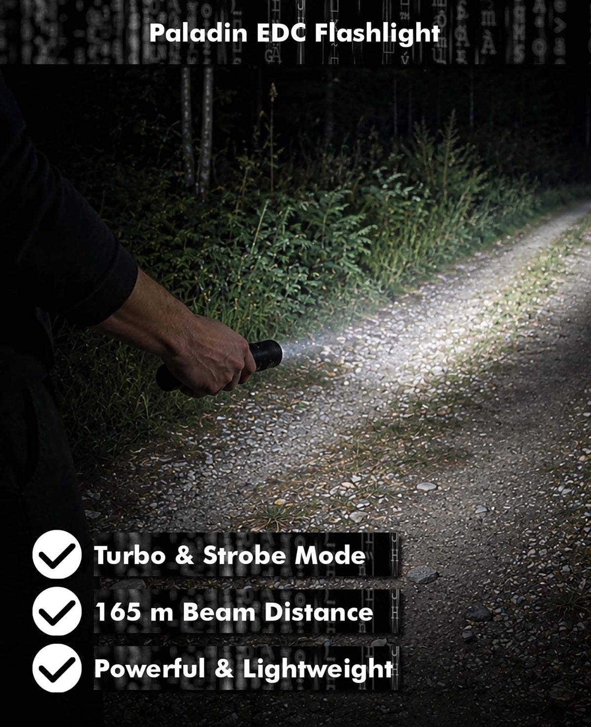 Paladin EDC Flashlight – LED Flashlight with 1800 Lumens, 6 Light Modes & USB-C