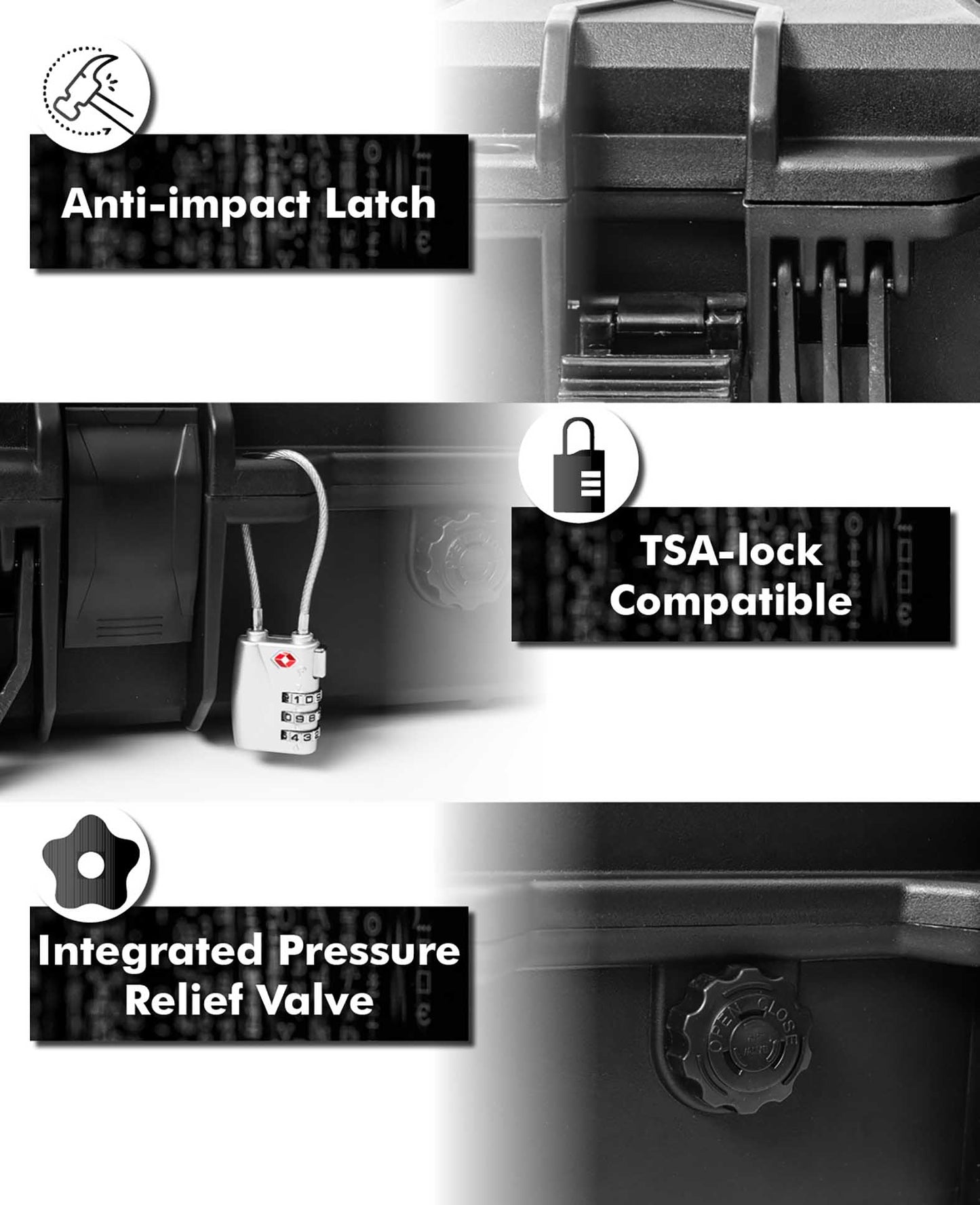 Paladin Rifle Case, black, shockproof, waterproof (IP67) and dustproof, modular padding, stackable, 100x36.6x15.5 cm