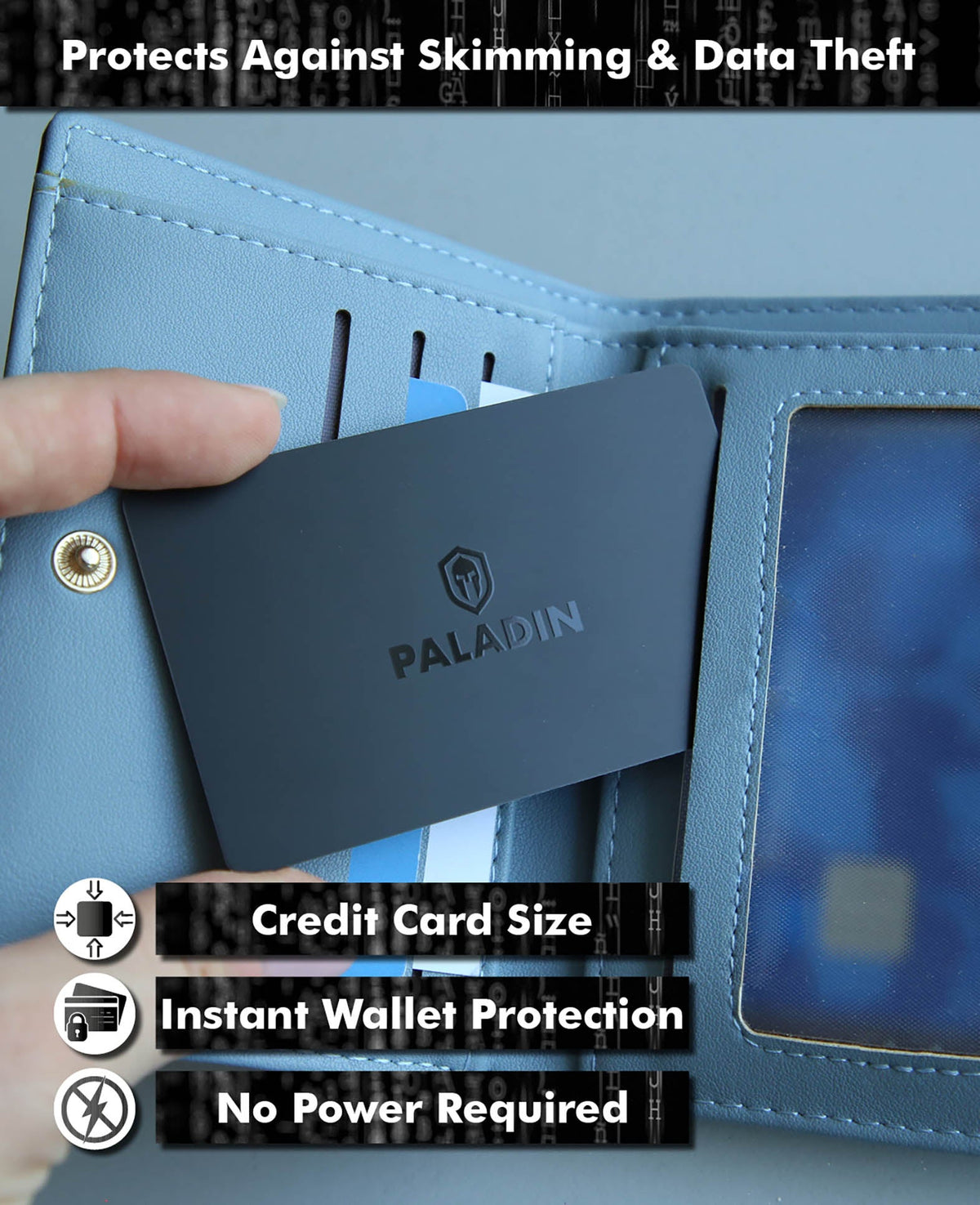 Paladin NFC/RFID Blocker Card, protection against data theft