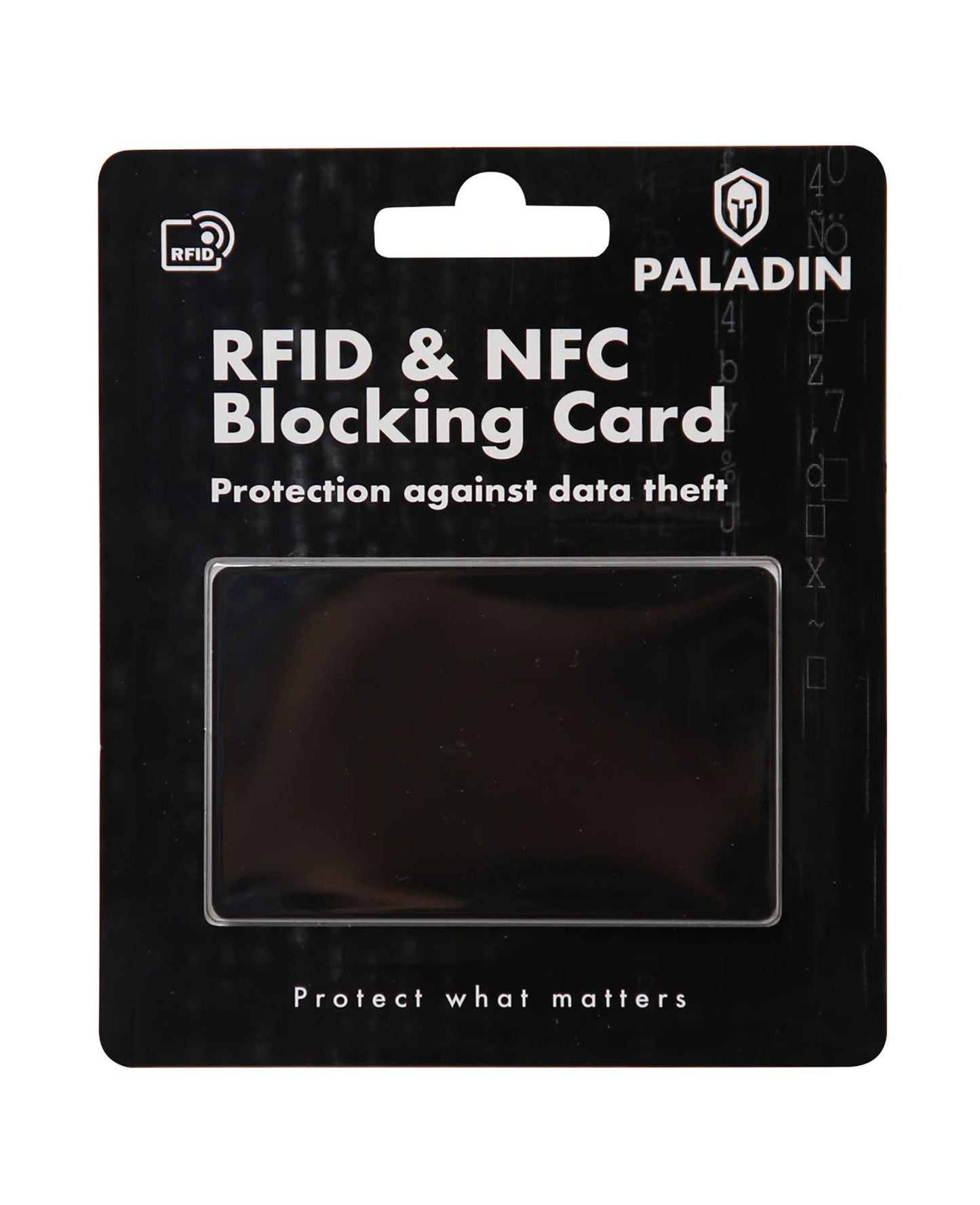 Paladin NFC/RFID Blocker Card, protection against data theft and phishing attacks