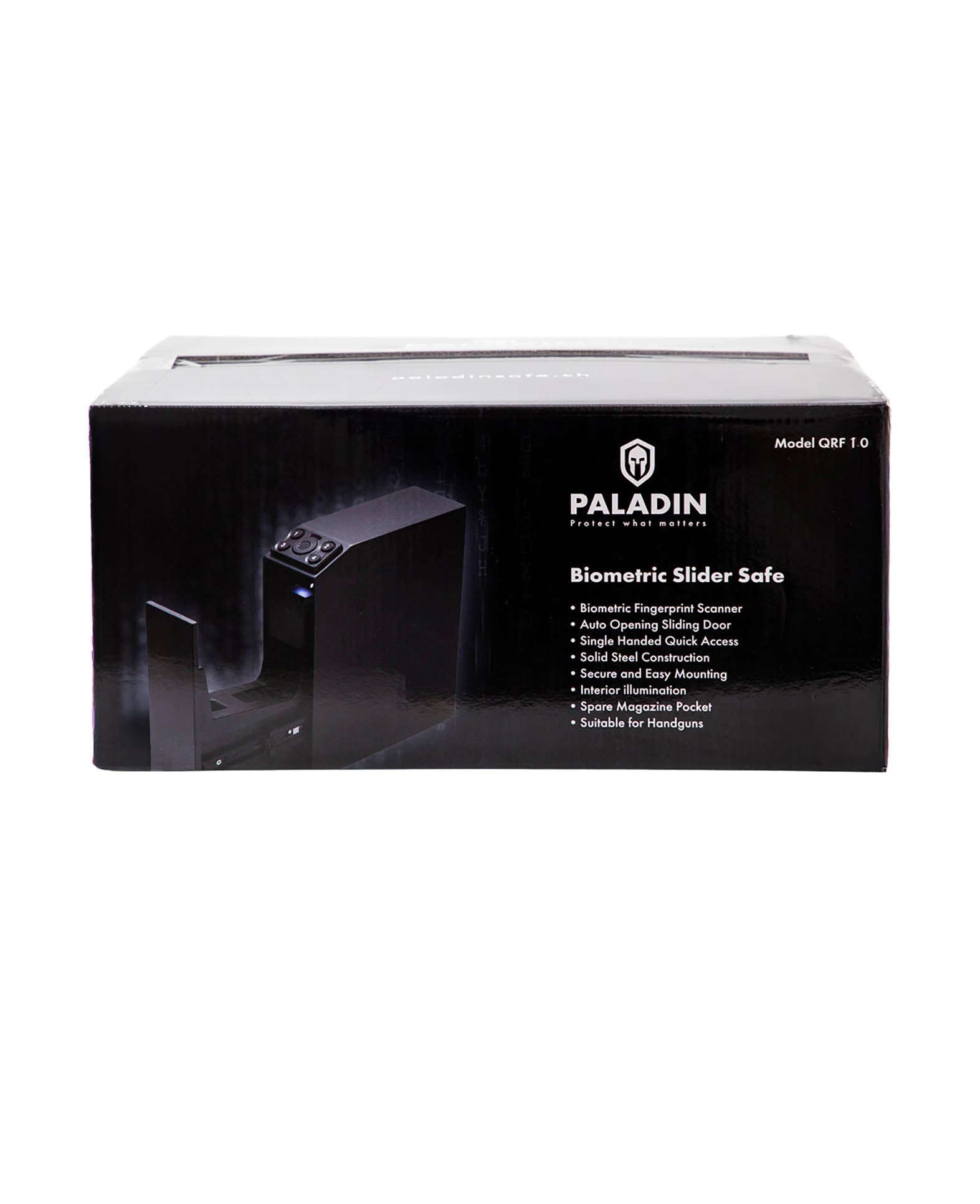 Paladin Slider Fingerprint Scanner, black, automatic, one-handed quick access, 25.6x9x30cm