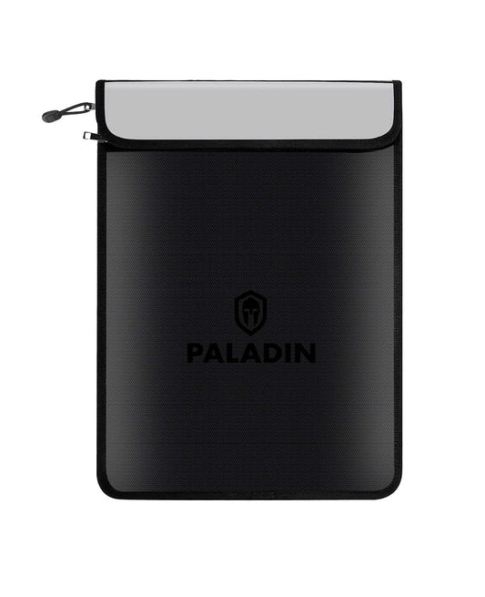 Paladin fire-resistant document bag, black, water and fire resistant with multiple protective layers, 4.25x29.7x3.7cm