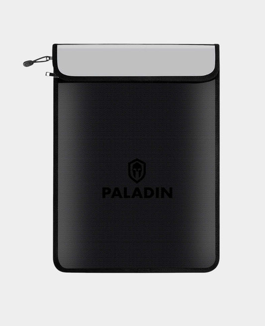 Paladin fire-resistant document bag, black, water and fire resistant with multiple protective layers, 4.25x29.7x3.7cm