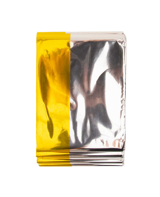 Paladin emergency blanket, made of aluminized Mylar, protects against cold, wind, heat and wetness, reflects up to 90% of body heat, 1.6x2.1m