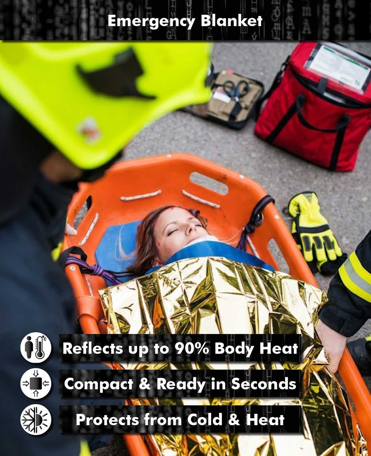 Paladin Emergency Blanket – Mylar, Reflects 90% Body Heat