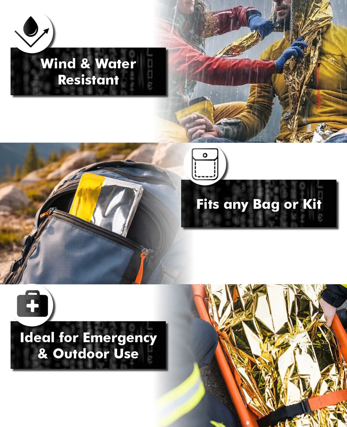 Paladin Emergency Blanket – Mylar, Reflects 90% Body Heat