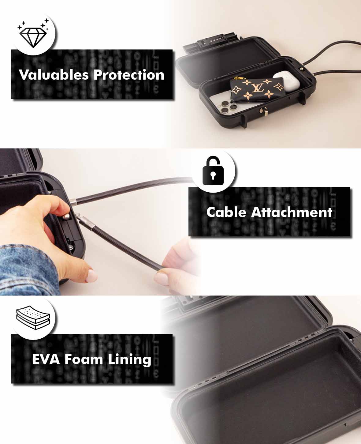 Paladin Mini Safe with Combination Lock – Travel Safe for Valuables