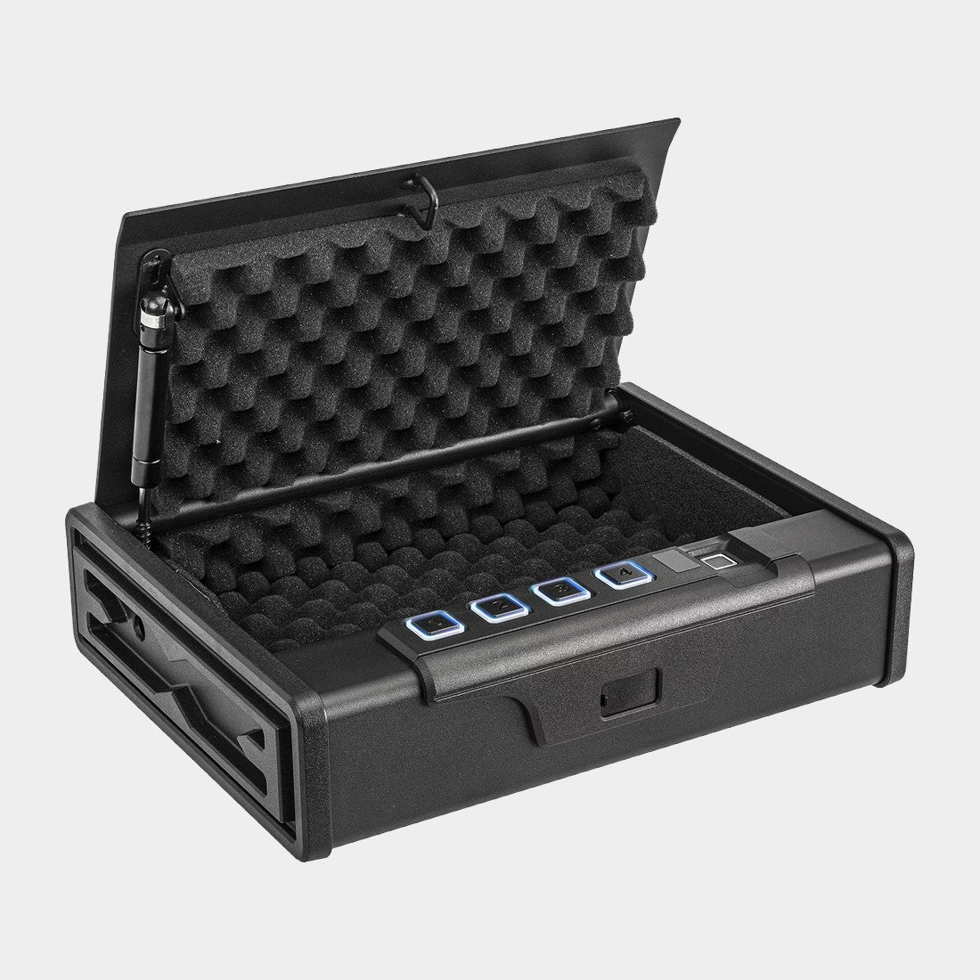 Paladin MK2 biometric fingerprint gun safe, black, with fingerprint scanner, auto-opening, LED light and silent mode, 34.4x26.3x8.9cm