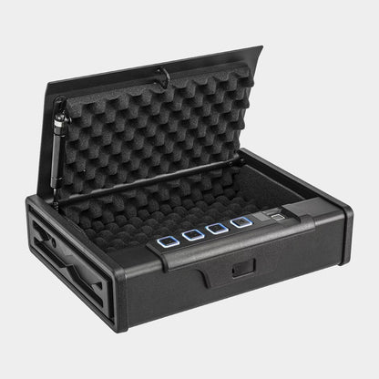 Paladin MK2 biometric fingerprint gun safe, black, with fingerprint scanner, auto-opening, LED light and silent mode, 34.4x26.3x8.9cm