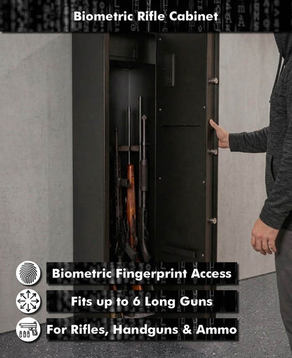 Paladin ARS1 Langwaffen-Safe – Biometrisch, Schwarz, Edelstahl, Modular