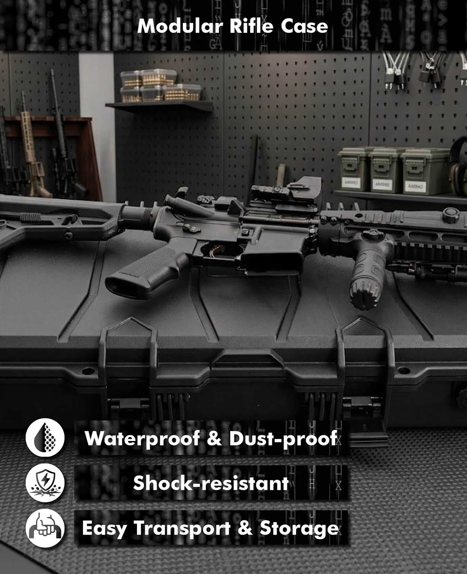 Paladin Rifle Case Weapon Case, black, 100 x 36.6 x 15.5 cm