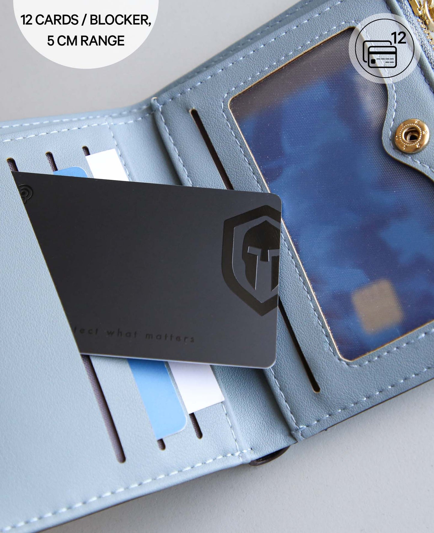 Paladin NFC/RFID Blocker Card, Schutz vor Datendiebstahl und Phishing-Attacken dank elektromagnetischem Schutzschild, im Kreditkartenformat